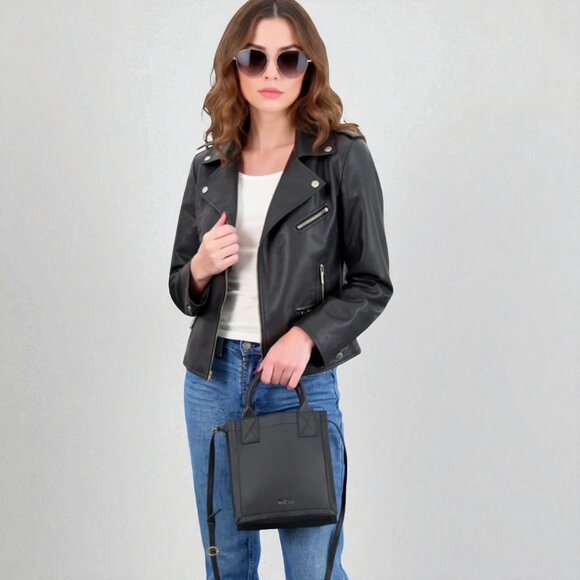 Fred Segal Small Smooth Leather Tote Bag - Picture 5 of 6